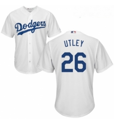 Youth Majestic Los Angeles Dodgers 26 Chase Utley Replica White Home Cool Base MLB Jersey Youth Majestic Los Angeles Dodgers 26 Chase Utley Replica White Home Cool Base MLB Jersey