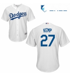 Youth Majestic Los Angeles Dodgers 27 Matt Kemp Authentic White Home Cool Base MLB Jersey Youth Majestic Los Angeles Dodgers 27 Matt Kemp Authentic White Home Cool Base MLB Jersey