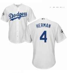 Youth Majestic Los Angeles Dodgers 4 Babe Herman Authentic White Home 2017 World Series Bound Cool Base MLB Jersey Youth Majestic Los Angeles Dodgers 4 Babe Herman Authentic White Home 2017 World Series Bound Cool Base MLB Jersey