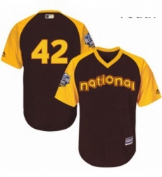 Youth Majestic Los Angeles Dodgers 42 Jackie Robinson Authentic Brown 2016 All Star National League BP Cool Base MLB Jersey Youth Majestic Los Angeles Dodgers 42 Jackie Robinson Authentic Brown 2016 All Star National League BP Cool Base MLB Jersey