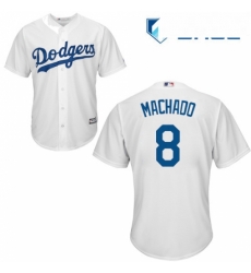 Youth Majestic Los Angeles Dodgers 8 Manny Machado Authentic White Home Cool Base MLB Jerse Youth Majestic Los Angeles Dodgers 8 Manny Machado Authentic White Home Cool Base MLB Jerse
