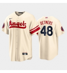 Men Los Angeles Angels 48 Reid Detmers 2022 Cream City Connect Cool Base Stitched Jerseys Men Los Angeles Angels 48 Reid Detmers 2022 Cream City Connect Cool Base Stitched Jerseys