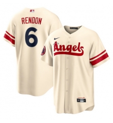 Men Los Angeles Angels 6 Anthony Rendon 2022 Cream City Connect Cool Base Stitched Jerseys Men Los Angeles Angels 6 Anthony Rendon 2022 Cream City Connect Cool Base Stitched Jerseys