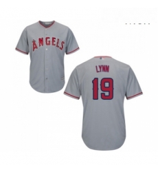 Mens Los Angeles Angels of Anaheim 19 Fred Lynn Replica Grey Road Cool Base Baseball Jersey Mens Los Angeles Angels of Anaheim 19 Fred Lynn Replica Grey Road Cool Base Baseball Jersey