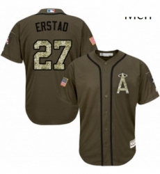 Mens Majestic Los Angeles Angels of Anaheim 27 Darin Erstad Authentic Green Salute to Service MLB Jersey Mens Majestic Los Angeles Angels of Anaheim 27 Darin Erstad Authentic Green Salute to Service MLB Jersey