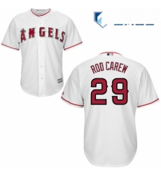 Mens Majestic Los Angeles Angels of Anaheim 29 Rod Carew Replica White Home Cool Base MLB Jersey Mens Majestic Los Angeles Angels of Anaheim 29 Rod Carew Replica White Home Cool Base MLB Jersey