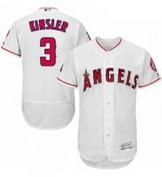 Mens Majestic Los Angeles Angels of Anaheim 3 Ian Kinsler White Home Flex Base Collection 2018 World Series Jersey Mens Majestic Los Angeles Angels of Anaheim 3 Ian Kinsler White Home Flex Base Collection 2018 World Series Jersey