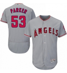 Mens Majestic Los Angeles Angels of Anaheim 53 Blake Parker Grey Road Flex Base Collection 2018 World Series Jersey Mens Majestic Los Angeles Angels of Anaheim 53 Blake Parker Grey Road Flex Base Collection 2018 World Series Jersey
