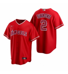 Mens Nike Los Angeles Angels 2 Andrelton Simmons Red Alternate Stitched Baseball Jerse Mens Nike Los Angeles Angels 2 Andrelton Simmons Red Alternate Stitched Baseball Jerse