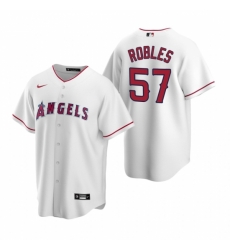 Mens Nike Los Angeles Angels 57 Hansel Robles White Home Stitched Baseball Jersey Mens Nike Los Angeles Angels 57 Hansel Robles White Home Stitched Baseball Jersey