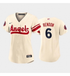 Women Los Angeles Angels 6 Anthony Rendon 2022 Cream City Connect Stitched Baseball Jersey Women Los Angeles Angels 6 Anthony Rendon 2022 Cream City Connect Stitched Baseball Jersey