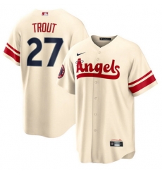 Youth Los Angeles Angels 27 Mike Trout 2022 Cream City Connect Stitched Jerseys Youth Los Angeles Angels 27 Mike Trout 2022 Cream City Connect Stitched Jerseys