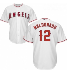 Youth Majestic Los Angeles Angels of Anaheim 12 Martin Maldonado Authentic White Home Cool Base MLB Jersey Youth Majestic Los Angeles Angels of Anaheim 12 Martin Maldonado Authentic White Home Cool Base MLB Jersey