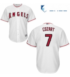 Youth Majestic Los Angeles Angels of Anaheim 7 Zack Cozart Replica White Home Cool Base MLB Jersey Youth Majestic Los Angeles Angels of Anaheim 7 Zack Cozart Replica White Home Cool Base MLB Jersey
