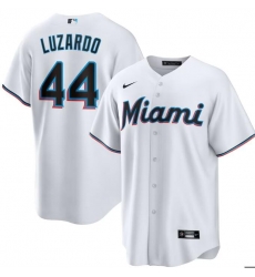 Men Miami Marlins 44 Jesus Luzardo White Flex Base Stitched Baseball Jersey Men Miami Marlins 44 Jesus Luzardo White Flex Base Stitched Baseball Jersey