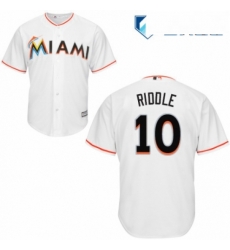Mens Majestic Miami Marlins 10 JT Riddle Replica White Home Cool Base MLB Jersey Mens Majestic Miami Marlins 10 JT Riddle Replica White Home Cool Base MLB Jersey