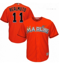 Mens Majestic Miami Marlins 11 J T Realmuto Replica Orange Alternate 1 Cool Base MLB Jersey Mens Majestic Miami Marlins 11 J T Realmuto Replica Orange Alternate 1 Cool Base MLB Jersey