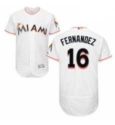 Mens Majestic Miami Marlins 16 Jose Fernandez White Home Flex Base Authentic Collection MLB Jersey Mens Majestic Miami Marlins 16 Jose Fernandez White Home Flex Base Authentic Collection MLB Jersey