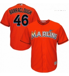 Mens Majestic Miami Marlins 46 Kyle Barraclough Replica Orange Alternate 1 Cool Base MLB Jersey Mens Majestic Miami Marlins 46 Kyle Barraclough Replica Orange Alternate 1 Cool Base MLB Jersey