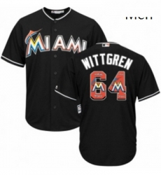 Mens Majestic Miami Marlins 64 Nick Wittgren Authentic Black Team Logo Fashion Cool Base MLB Jersey Mens Majestic Miami Marlins 64 Nick Wittgren Authentic Black Team Logo Fashion Cool Base MLB Jersey
