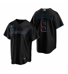 Mens Nike Miami Marlins 9 Lewis Brinson Black Alternate Stitched Baseball Jersey Mens Nike Miami Marlins 9 Lewis Brinson Black Alternate Stitched Baseball Jersey