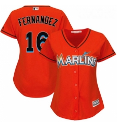 Womens Majestic Miami Marlins 16 Jose Fernandez Authentic Orange Alternate 1 Cool Base MLB Jersey Womens Majestic Miami Marlins 16 Jose Fernandez Authentic Orange Alternate 1 Cool Base MLB Jersey