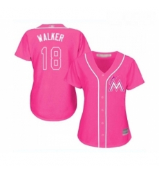 Womens Miami Marlins 18 Neil Walker Replica Pink Fashion Cool Base Baseball Jersey Womens Miami Marlins 18 Neil Walker Replica Pink Fashion Cool Base Baseball Jersey