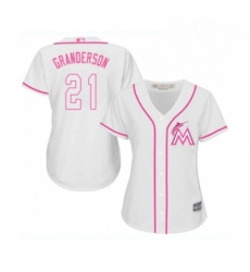 Womens Miami Marlins 21 Curtis Granderson Replica White Fashion Cool Base Baseball Jersey Womens Miami Marlins 21 Curtis Granderson Replica White Fashion Cool Base Baseball Jersey