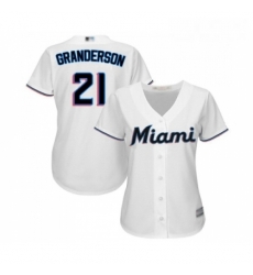 Womens Miami Marlins 21 Curtis Granderson Replica White Home Cool Base Baseball Jersey Womens Miami Marlins 21 Curtis Granderson Replica White Home Cool Base Baseball Jersey