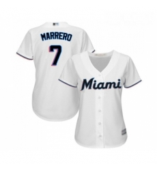 Womens Miami Marlins 7 Deven Marrero Replica White Home Cool Base Baseball Jersey Womens Miami Marlins 7 Deven Marrero Replica White Home Cool Base Baseball Jersey