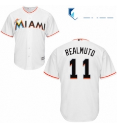 Youth Majestic Miami Marlins 11 J T Realmuto Replica White Home Cool Base MLB Jersey Youth Majestic Miami Marlins 11 J T Realmuto Replica White Home Cool Base MLB Jersey