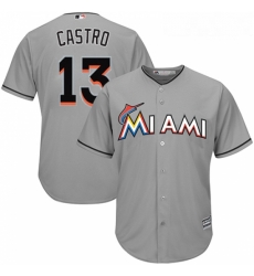 Youth Majestic Miami Marlins 13 Starlin Castro Authentic Grey Road Cool Base MLB Jersey Youth Majestic Miami Marlins 13 Starlin Castro Authentic Grey Road Cool Base MLB Jersey