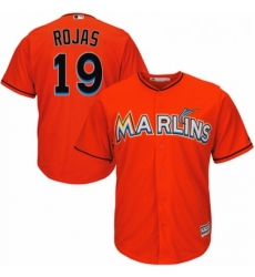 Youth Majestic Miami Marlins 19 Miguel Rojas Replica Orange Alternate 1 Cool Base MLB Jersey Youth Majestic Miami Marlins 19 Miguel Rojas Replica Orange Alternate 1 Cool Base MLB Jersey