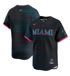 Youth Miami Marlins Blank Black 2025 City Connect Limited Stitched Baseball Jersey