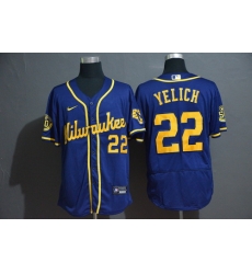 Brewers 22 Christian Yelich Royal Nike 2020 Flexbase Jersey Brewers 22 Christian Yelich Royal Nike 2020 Flexbase Jersey