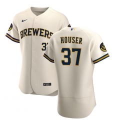 Men Milwaukee Brewers 37 Adrian Houser Men Nike Cream Home 2020 Flex Base Player MLB Jersey Men Milwaukee Brewers 37 Adrian Houser Men Nike Cream Home 2020 Flex Base Player MLB Jersey