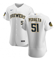 Men Milwaukee Brewers 51 Freddy Peralta Men Nike White Home 2020 Flex Base Player MLB Jersey Men Milwaukee Brewers 51 Freddy Peralta Men Nike White Home 2020 Flex Base Player MLB Jersey