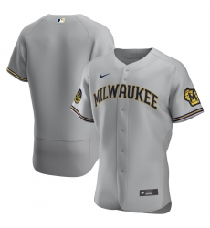 Men Milwaukee Brewers Men Nike Gray Road 2020 Flex Base Team MLB Jersey Men Milwaukee Brewers Men Nike Gray Road 2020 Flex Base Team MLB Jersey