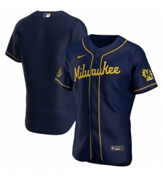 Men Milwaukee Brewers Men Nike Navy Alternate 2020 Flex Base Team MLB Jersey Men Milwaukee Brewers Men Nike Navy Alternate 2020 Flex Base Team MLB Jersey