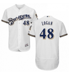 Mens Majestic Milwaukee Brewers 48 Boone Logan Navy Blue Alternate Flex Base Authentic Collection MLB Jersey Mens Majestic Milwaukee Brewers 48 Boone Logan Navy Blue Alternate Flex Base Authentic Collection MLB Jersey