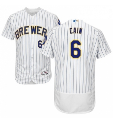 Mens Majestic Milwaukee Brewers 6 Lorenzo Cain White Home Flex Base Authentic Collection MLB Jersey Mens Majestic Milwaukee Brewers 6 Lorenzo Cain White Home Flex Base Authentic Collection MLB Jersey
