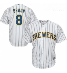 Mens Majestic Milwaukee Brewers 8 Ryan Braun Replica White Alternate Cool Base MLB Jersey Mens Majestic Milwaukee Brewers 8 Ryan Braun Replica White Alternate Cool Base MLB Jersey