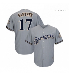 Mens Milwaukee Brewers 17 Jim Gantner Replica Grey Road Cool Base Baseball Jersey Mens Milwaukee Brewers 17 Jim Gantner Replica Grey Road Cool Base Baseball Jersey