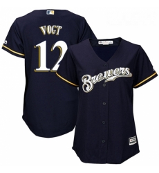 Womens Majestic Milwaukee Brewers 12 Stephen Vogt Replica Navy Blue Alternate Cool Base MLB Jersey Womens Majestic Milwaukee Brewers 12 Stephen Vogt Replica Navy Blue Alternate Cool Base MLB Jersey