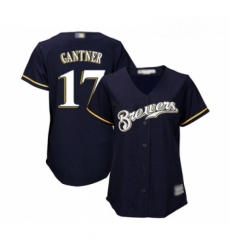 Womens Milwaukee Brewers 17 Jim Gantner Replica Navy Blue Alternate Cool Base Baseball Jersey Womens Milwaukee Brewers 17 Jim Gantner Replica Navy Blue Alternate Cool Base Baseball Jersey