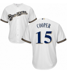 Youth Majestic Milwaukee Brewers 15 Cecil Cooper Replica Navy Blue Alternate Cool Base MLB Jersey Youth Majestic Milwaukee Brewers 15 Cecil Cooper Replica Navy Blue Alternate Cool Base MLB Jersey