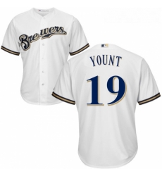 Youth Majestic Milwaukee Brewers 19 Robin Yount Replica White Home Cool Base MLB Jersey Youth Majestic Milwaukee Brewers 19 Robin Yount Replica White Home Cool Base MLB Jersey