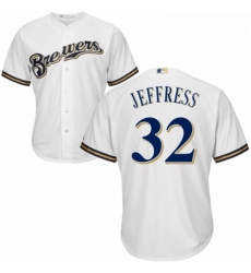 Youth Majestic Milwaukee Brewers 32 Jeremy Jeffress Authentic White Alternate Cool Base MLB Jersey Youth Majestic Milwaukee Brewers 32 Jeremy Jeffress Authentic White Alternate Cool Base MLB Jersey