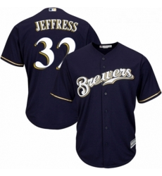 Youth Majestic Milwaukee Brewers 32 Jeremy Jeffress Replica Navy Blue Alternate Cool Base MLB Jersey Youth Majestic Milwaukee Brewers 32 Jeremy Jeffress Replica Navy Blue Alternate Cool Base MLB Jersey