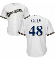 Youth Majestic Milwaukee Brewers 48 Boone Logan Replica Navy Blue Alternate Cool Base MLB Jersey Youth Majestic Milwaukee Brewers 48 Boone Logan Replica Navy Blue Alternate Cool Base MLB Jersey